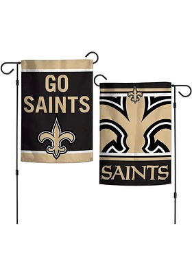 New Orleans Saints Slogan Garden Flag - Black