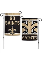 New Orleans Saints Slogan Garden Flag - Black