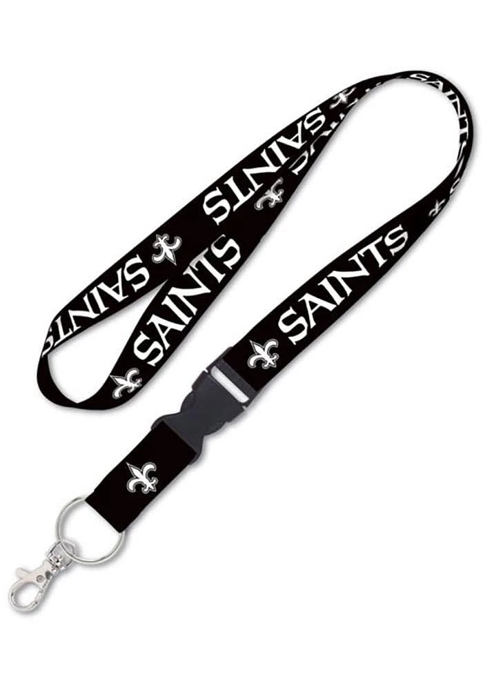 New Orleans Saints Black Lanyard - Black