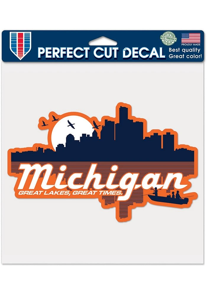 Michigan 8 x 8 Auto Decal - Blue