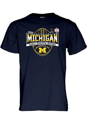 Michigan Wolverines Blue 2022 College Football Playoff Graphic Short Sleeve T Shirt