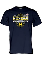Michigan Wolverines Blue 2022 College Football Playoff Graphic Short Sleeve T Shirt