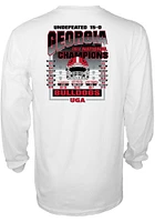 Georgia Bulldogs White 2022 Undefeated National Champions Schedule Long Sleeve T Shirt