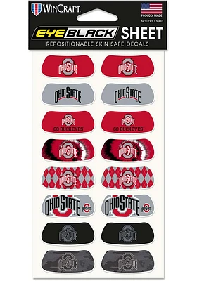 Red Ohio State Buckeyes 8pk Eye Black Tattoo