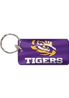 LSU Tigers Logo Design Keychain - Purple