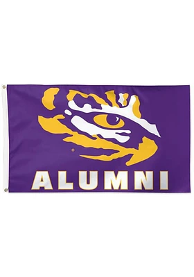 LSU Tigers Alumni 3x5 Silk Screen Grommet Flag - Purple