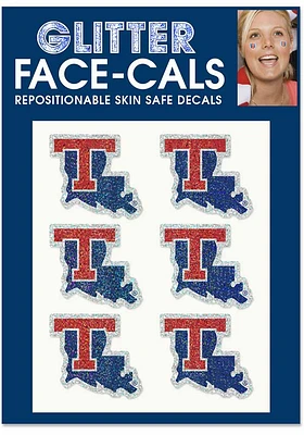 Louisiana Tech Bulldogs 6pk Glitter Tattoo