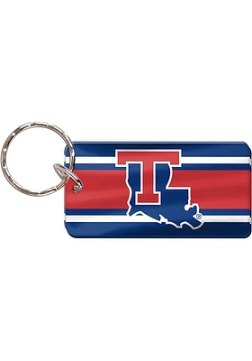 Louisiana Tech Bulldogs Rectangle Keychain