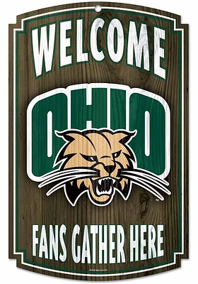 Ohio Bobcats 11x17 Wood Graphic Sign