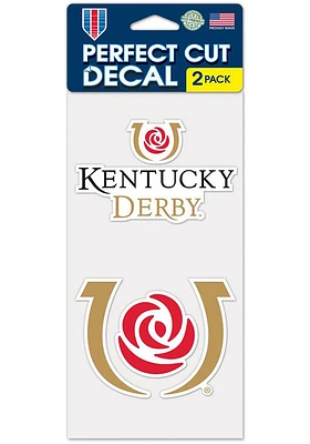 Kentucky Derby Kentucky Derby 3pk Auto Decal - Red