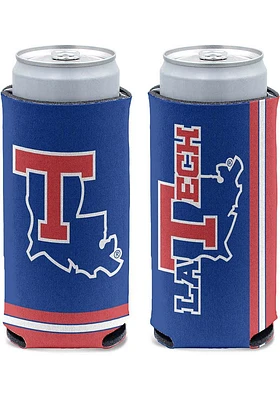 Louisiana Tech Bulldogs Striped Primary Logo Slim Coolie