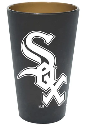 Chicago White Sox Black Silicone Pint Glass - Black