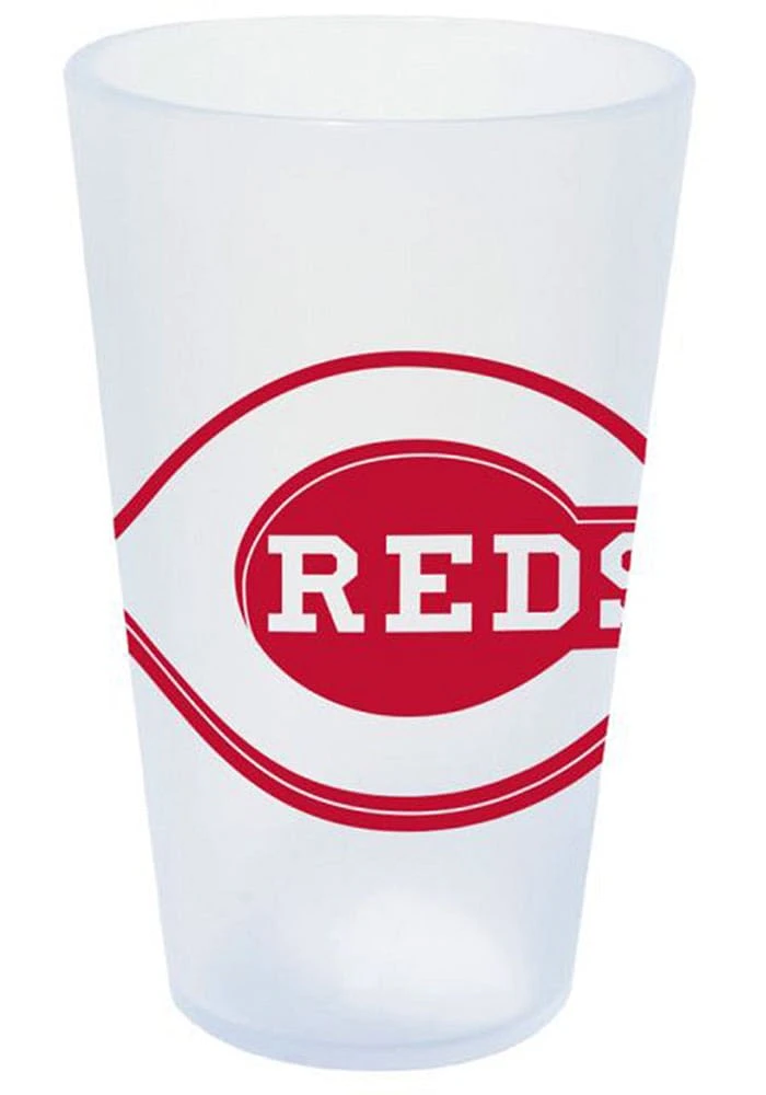 Cincinnati Reds White Silicone Pint Glass - White