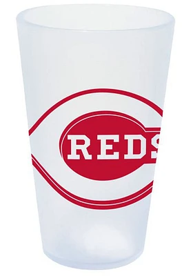 Cincinnati Reds White Silicone Pint Glass - White