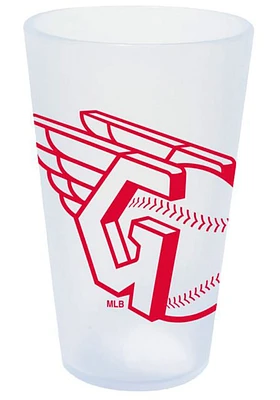 Cleveland Guardians White Silicone Pint Glass - White