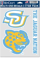 Southern University Jaguars 3pk Auto Decal - Blue