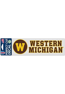 Western Michigan Broncos Perfect Cut Auto Decal - Gold