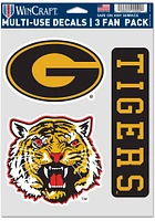 Grambling State Tigers 3pk Fan Auto Decal - Black