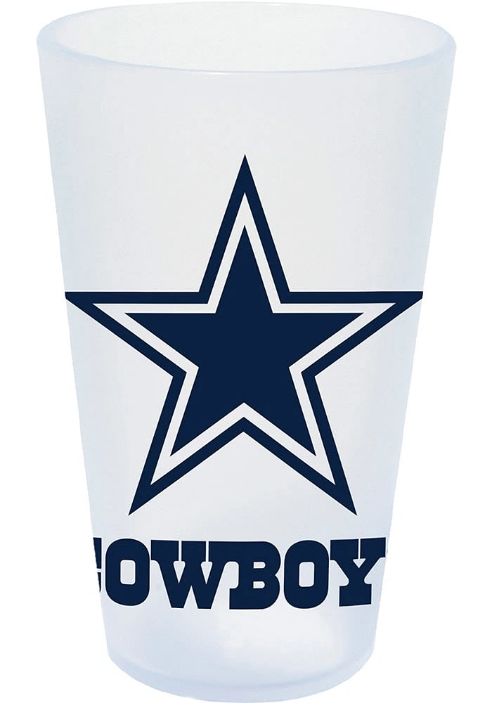 Dallas Cowboys White Silicone Pint Glass - White