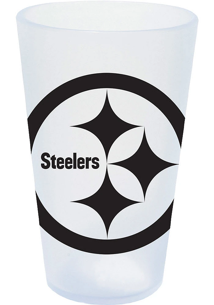Pittsburgh Steelers White Silicone Pint Glass - White
