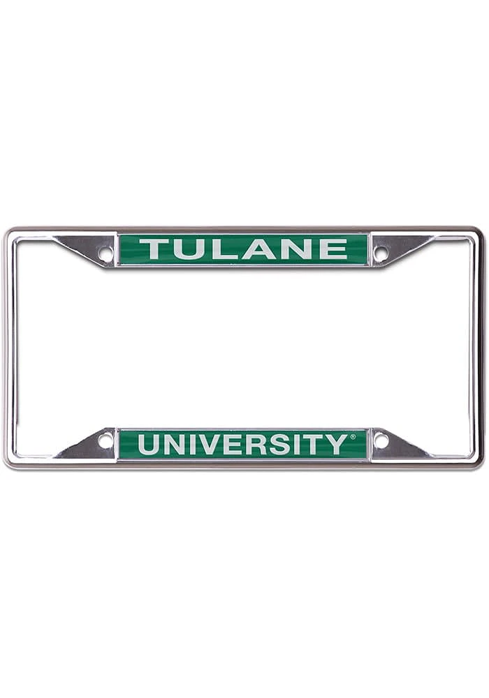Tulane Green Wave Printed License Plate Frame - Blue