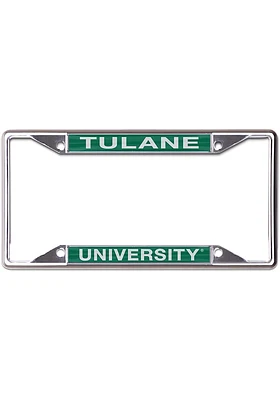 Tulane Green Wave Printed License Plate Frame - Blue