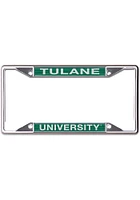 Tulane Green Wave Printed License Plate Frame - Blue