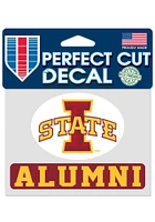 Iowa State Cyclones 4.5x5.74 Alumni Auto Decal - Red