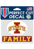 Iowa State Cyclones 4x4 Family Auto Decal - Red