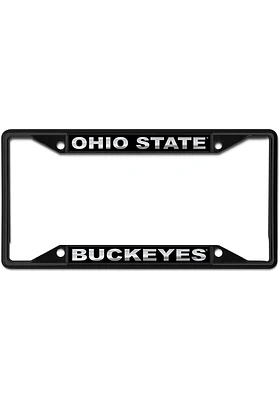 Ohio State Buckeyes Black and Silver License Frame