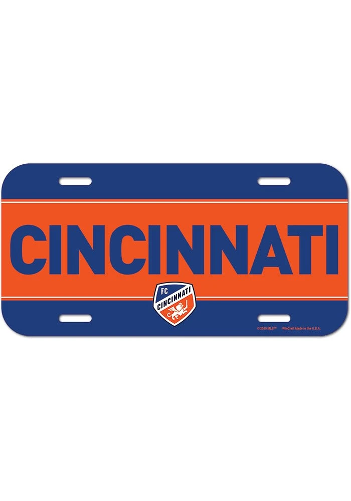 FC Cincinnati Plastic Car Accessory License Plate