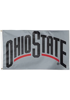 Ohio State Buckeyes Logo 3x5 Red Silk Screen Grommet Flag