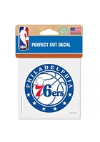 Philadelphia 76ers 4x4 Perfect Cut Auto Decal - White
