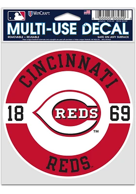 Cincinnati Reds 3.75x5 Patch Auto Decal - Red