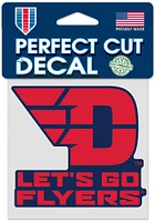 Dayton Flyers 4x4 Slogan Auto Decal - Navy Blue