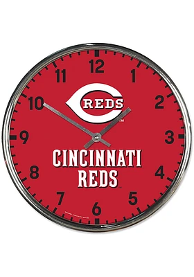 Cincinnati Reds Chrome Wall Clock