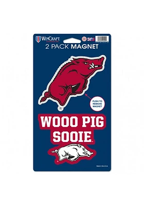 Arkansas Razorbacks Die Cut 2-Pack Magnet
