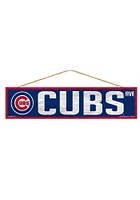 Chicago Cubs 4x17 Avenue Wood Sign - Blue