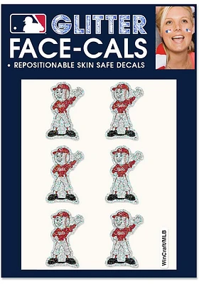 Cincinnati Reds 6pk Glitter Mascot Tattoo