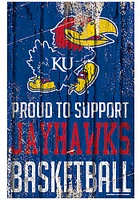 Kansas Jayhawks 11x17 Proud Supporter Sign - Blue