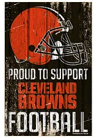 Cleveland Browns 11x17 Proud Supporter Sign - Orange