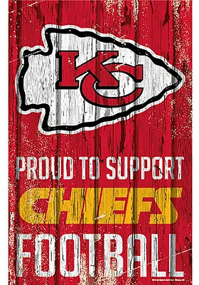 Kansas City Chiefs 11x17 Proud Supporter Sign