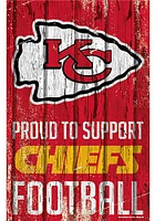 Kansas City Chiefs 11x17 Proud Supporter Sign