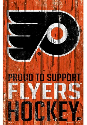 Philadelphia Flyers 11x17 Proud Supporter Sign - Orange