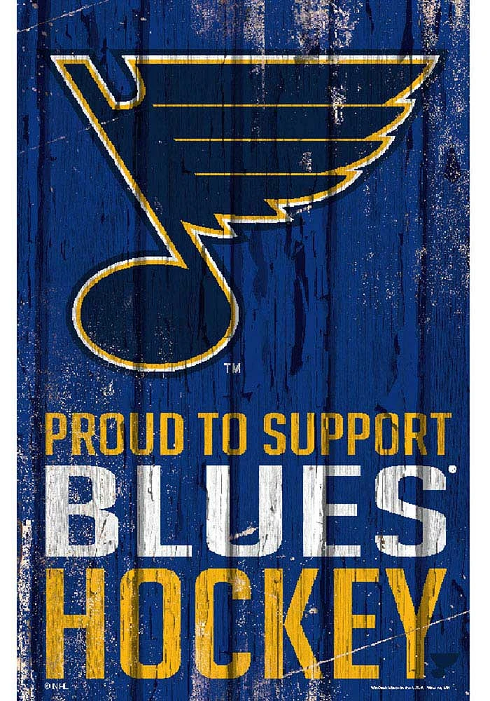 St Louis Blues 11x17 Proud Supporter Sign - Blue