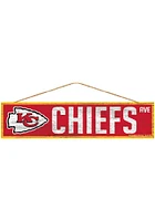 Kansas City Chiefs 4x17 Avenue Wood Sign - Red