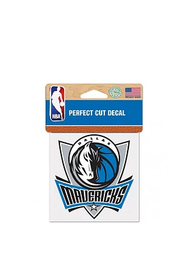 Dallas Mavericks 4x4 Perfect Cut Auto Decal - White