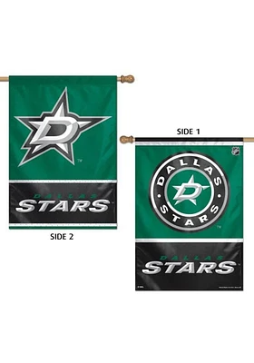 Dallas Stars 28x40 2 Sided Silk Screen Banner - Green