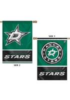 Dallas Stars 28x40 2 Sided Silk Screen Banner - Green