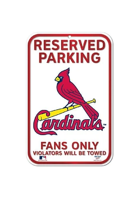 St Louis Cardinals Reserved Parking Sign - Red
